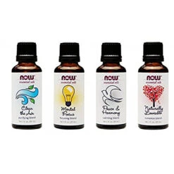 4-Pack: Now Foods Mood Lifting Variety Essential Oil Blends - 1oz Each
