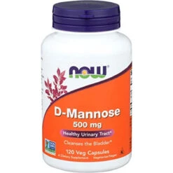Now Foods D-Mannose, 120 Caps 500 Mg (Pack Of 3)