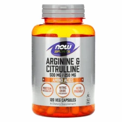 Now Foods Arginine 500mg Citrulline 250mg 120 Capsules