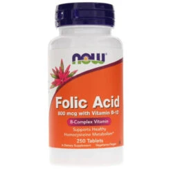 Now Foods FOLIC ACID 800mcg 250 Tablets