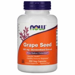 Now Foods Grape Seed Anti 100 Mg 200 Vegetable Capsules