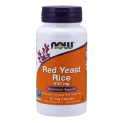 Now Foods Red Yeast Rice 600 Mg Org 60 Vegetable Capsules