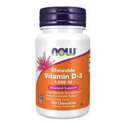 Now Foods Vitamin D-3 1000 IU Fruity Chew 180 Lozenges