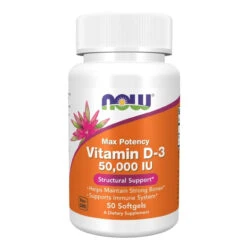 Now Foods Vitamin D3 50,000 IU 50 Soft Gels