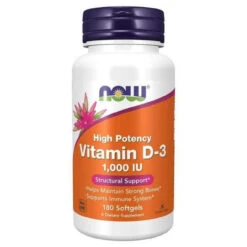 Now Foods VITAMIN D-3 1000IU 180 Soft Gels