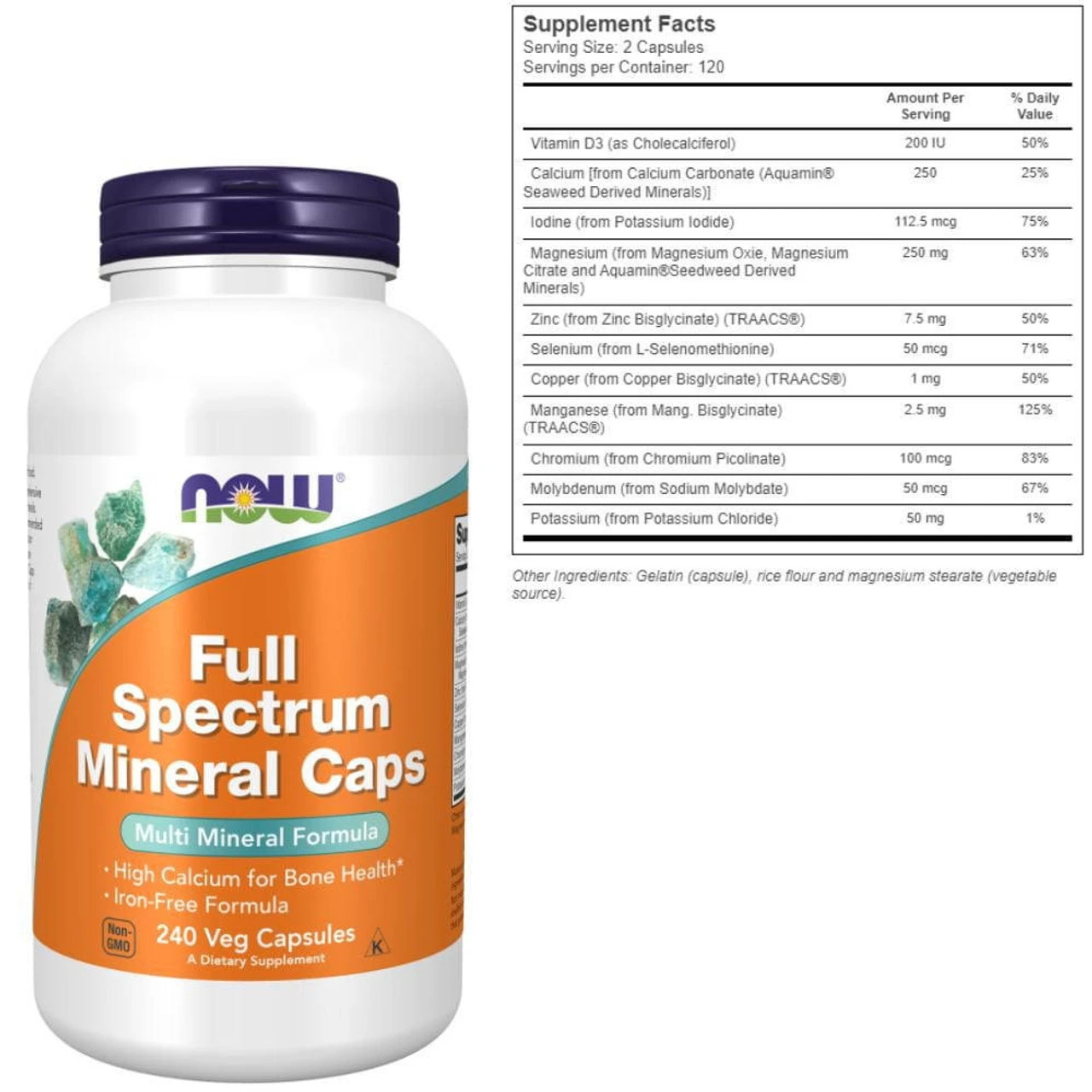 Now Foods Full Spectrum Mineral Caps 240 Capsules 2 Now Foods Full Spectrum Mineral Caps 240 Capsules - Image 2