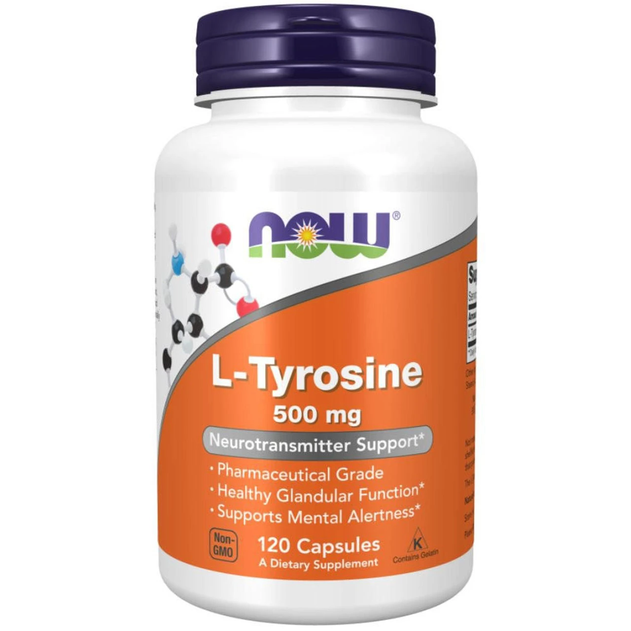 Now Foods L-Tyrosine 500mg 120 Capsules 1 Now Foods L-Tyrosine 500mg 120 Capsules