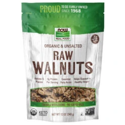 Now Foods Organic Walnuts Raw 12 Oz