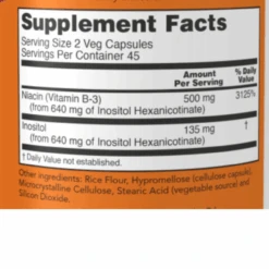 Now Foods Niacin Flush Free 250 Mg 90 Capsules -Now Foods nf niacin new 250mg 90 ingredients 69637.1719357332