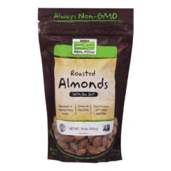 Now Foods Almonds Roasted And Salted 16 Oz