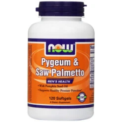 NOW Foods Pygeum And Saw Palmetto + Pumpkin Seed Oil, 120 Softgels