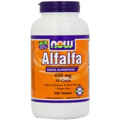 Now Foods Alfalfa 10 Grain, 650 Mg , 500 Tablets