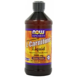NOW Foods L-Carnitine Liquid 3000mg, Citrus Flavor, 16 Ounce Bottle