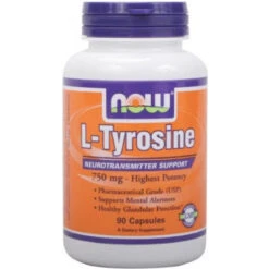 Now Foods L-Tyrosine 750mg, 90-Capsules