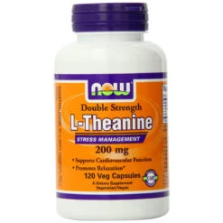 Now Foods L-Theanine Veg Capsules, 200 Mg, 120 Count