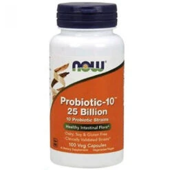 Now Foods Vegetarian Probiotic Capsules Probiotic-10 25 Billion, 100 Count