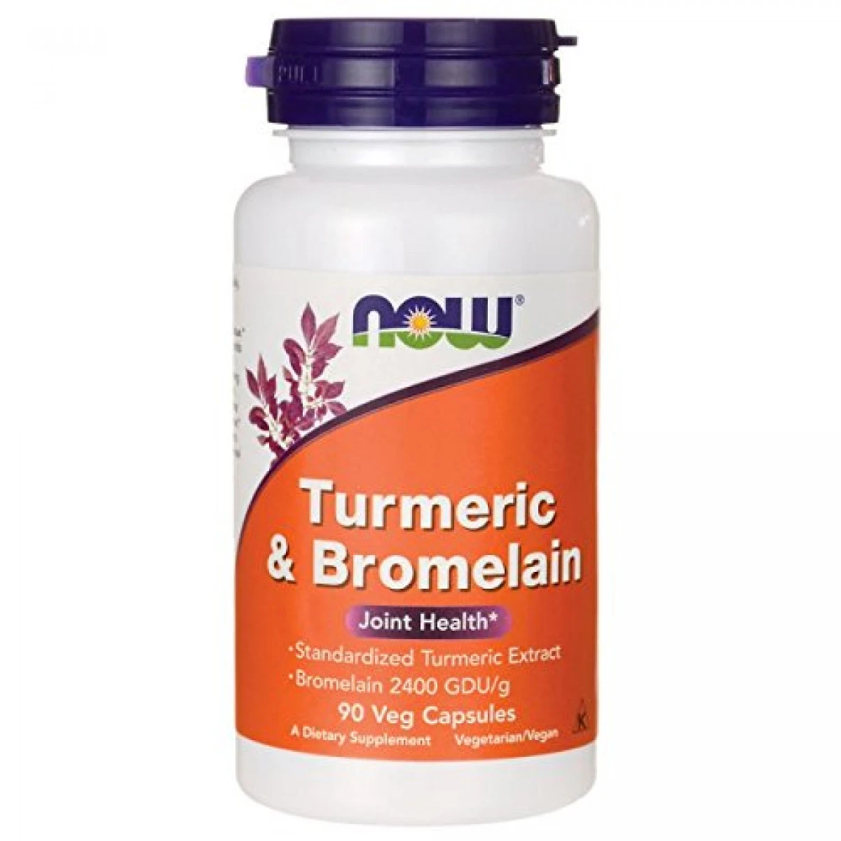 NOW Foods NOW Turmeric And Bromelain Veg Capsules, 90 Count 1 NOW Foods NOW Turmeric And Bromelain Veg Capsules, 90 Count