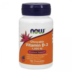 NOW Foods NOW Vitamin D-3 1,000 IU,180 Chewables