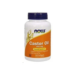 NOW Foods Castor Oil 650mg 120 Softgels (Pack Of 2)