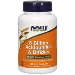 NOW Foods NOW 8 Billion Acidophilus And Bifidus,120 Veg Capsules