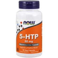 NOW Foods NOW Supplements, 5-HTP (5-hydroxytryptophan) 50 Mg, Neurotransmitter Support*, 90 Veg Capsules