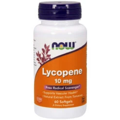 NOW Foods NOW Supplements, Lycopene 10 Mg With Natural Extract From Tomatoes, Free Radical Scavenger*, 60 Softgels