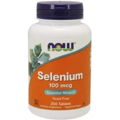 Now Foods, Selenium, Yeast Free, 100 Mcg, 250 Tablets (2 PACK)