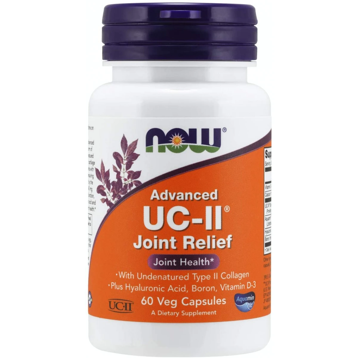 NOW Foods NOW Supplements, UC-II Advanced Joint Relief With Undenatured Type II Collagen, Plus Hyaluronic Acid, Boron, Vitamin D-3, 60 Veg Capsules 1 NOW Foods NOW Supplements, UC-II Advanced Joint Relief With Undenatured Type II Collagen, Plus Hyaluronic Acid, Boron, Vitamin D-3, 60 Veg Capsules